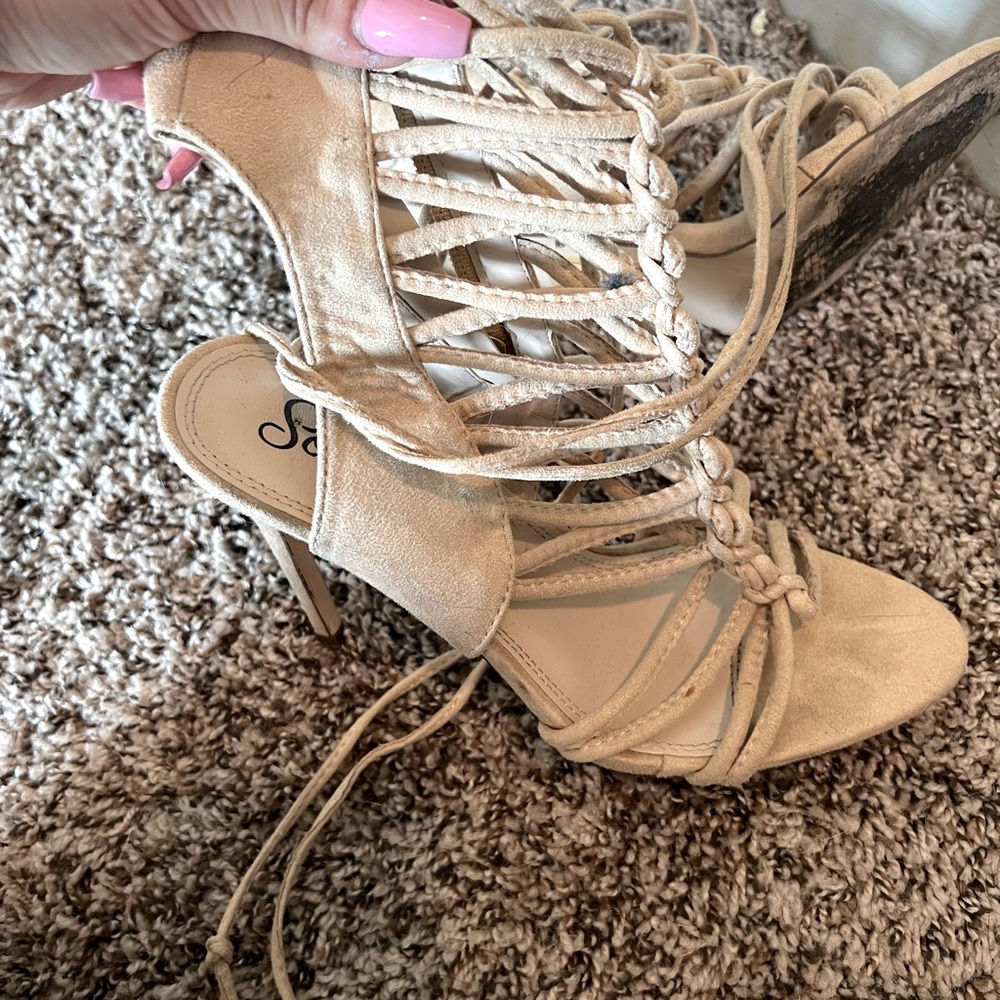 Strappy heels